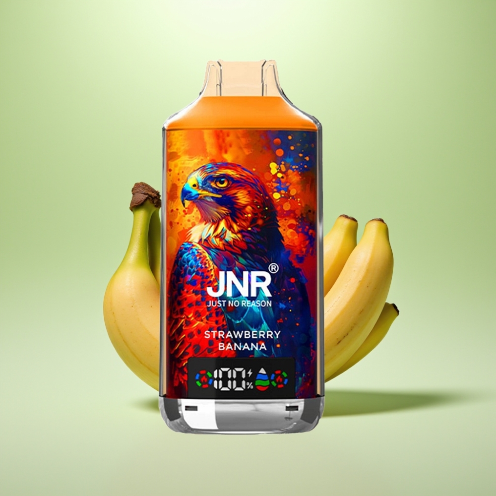 JNR Falcon X 18000 Puffs Dispozabilna Vape jagoda banana – 18000 Puffs, 750mAh, 24ml, Dual Mesh Coil