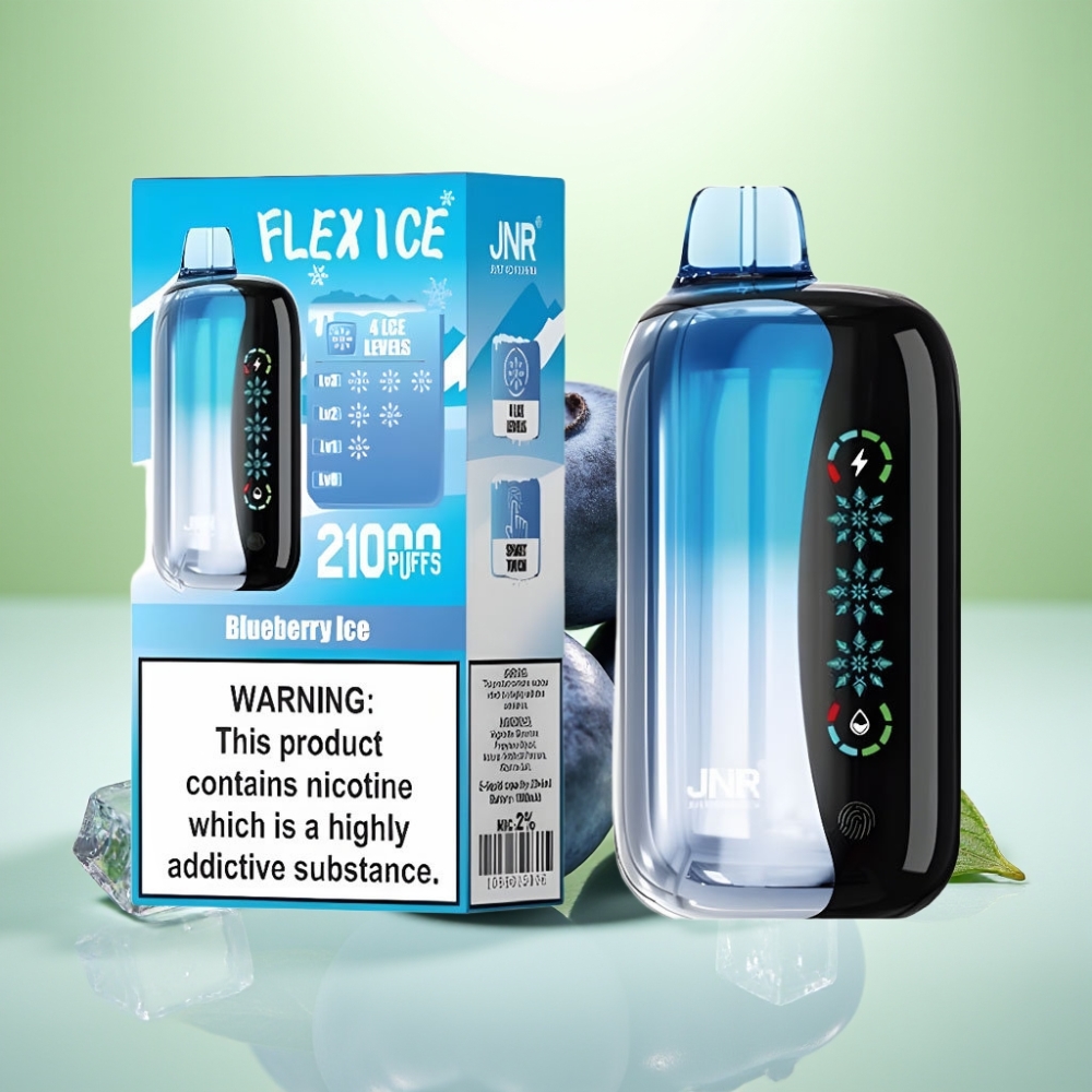 JNR Flex Ice 21000 Pufova Dispozabil Vape - Blueberry Ice, 26ml, 1.2 Ohm Dual Mesh, Type-C