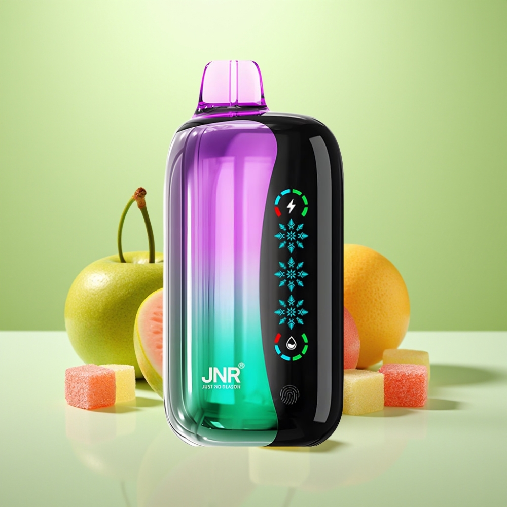 JNR Flex Ice 21000 Pufova Jednokratna Vape sa Podesivim Ice Efektom, 26ml Tekućine, Podesiv Protok Vazduha, 1.2 Ohm Dual Mesh, Kiseli Bomboni