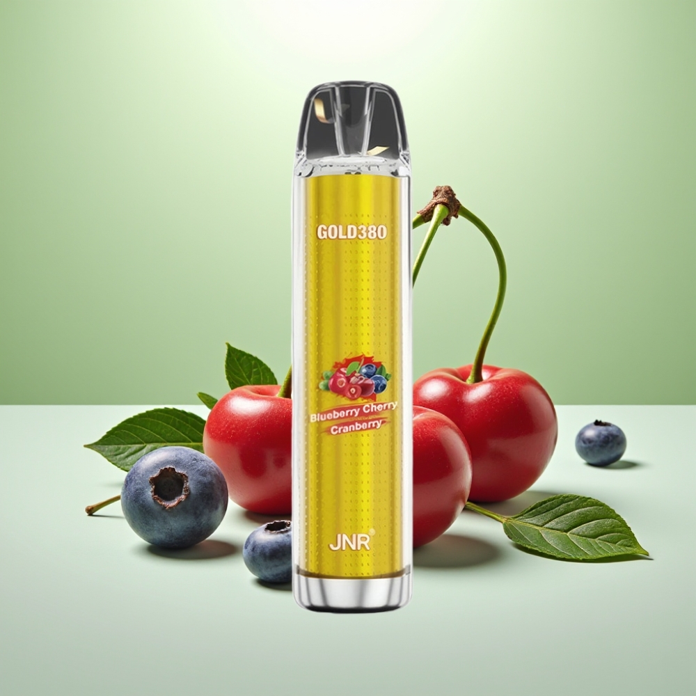 JNR Glod380 6000 Pufova Dispozabilna Vejp Borovnica Trešnja Brusnica - 6000 Pufova, 1500mAh, 13ml