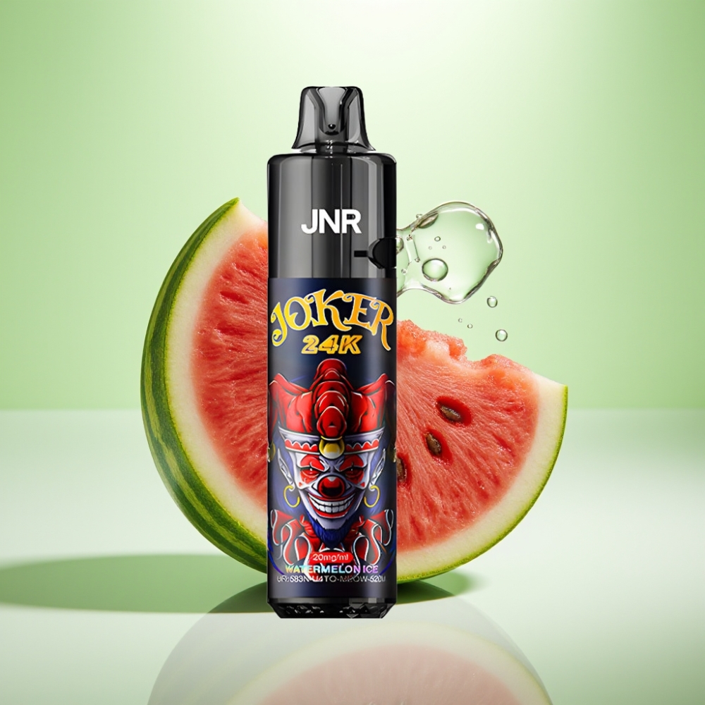 JNR Joker 24K Puffs Dispozabil Vape - Bubanj Leda (Watermelon Ice), 24000 Puffs, 2% nikotina, 800mAh baterija, Type-C punjenje