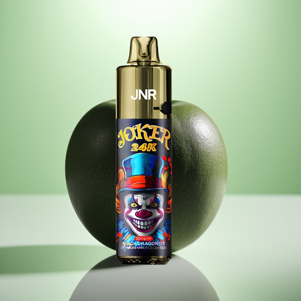 JNR Joker 24K Puffs Dispozabil Vape Crni Zmaj Led – 24000 Pufova, 2% Nikotina, 800mAh Baterija, Refillable Pod