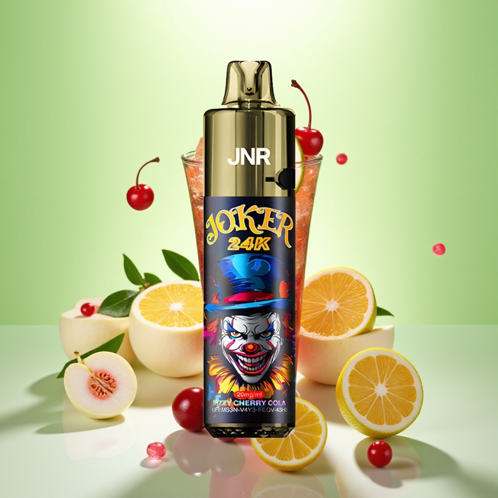 JNR Joker 24K Puffs Dispozabil Vape Gazirana Višnja Kola – 24000 Pufova, 2% Nikotina, 800mAh Baterija, Tip-C Punjenje