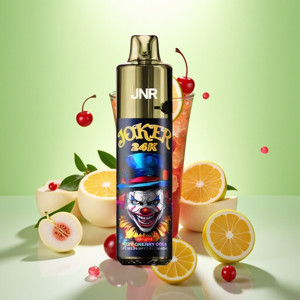 JNR Joker 24K Puffs Dispozabil Vape Gazirana Višnja Kola – 24000 Pufova, 2% Nikotina, 800mAh Baterija, Tip-C Punjenje