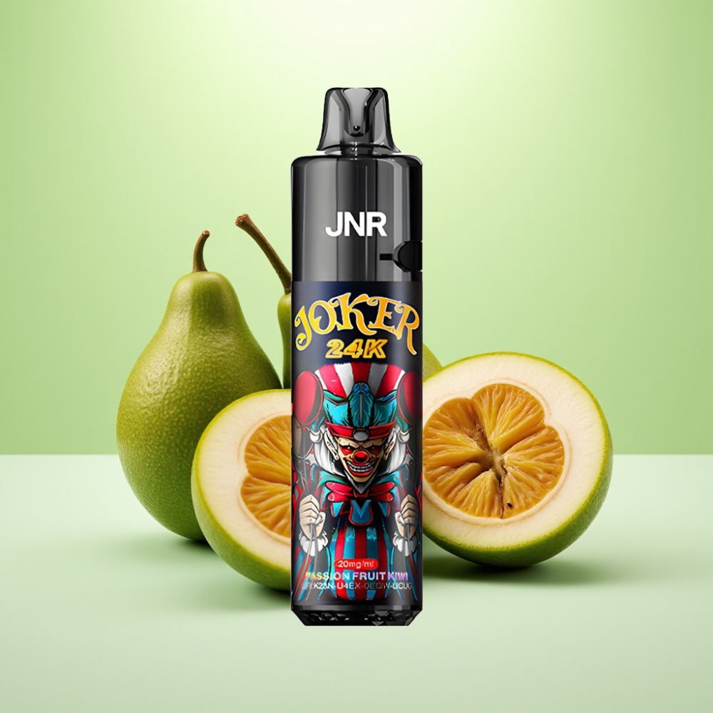 JNR Joker 24K Puffs Dispozabil Vape Passion Fruit Kiwi – 24000 Puffs, 2% Nikotin, 800mAh Baterija