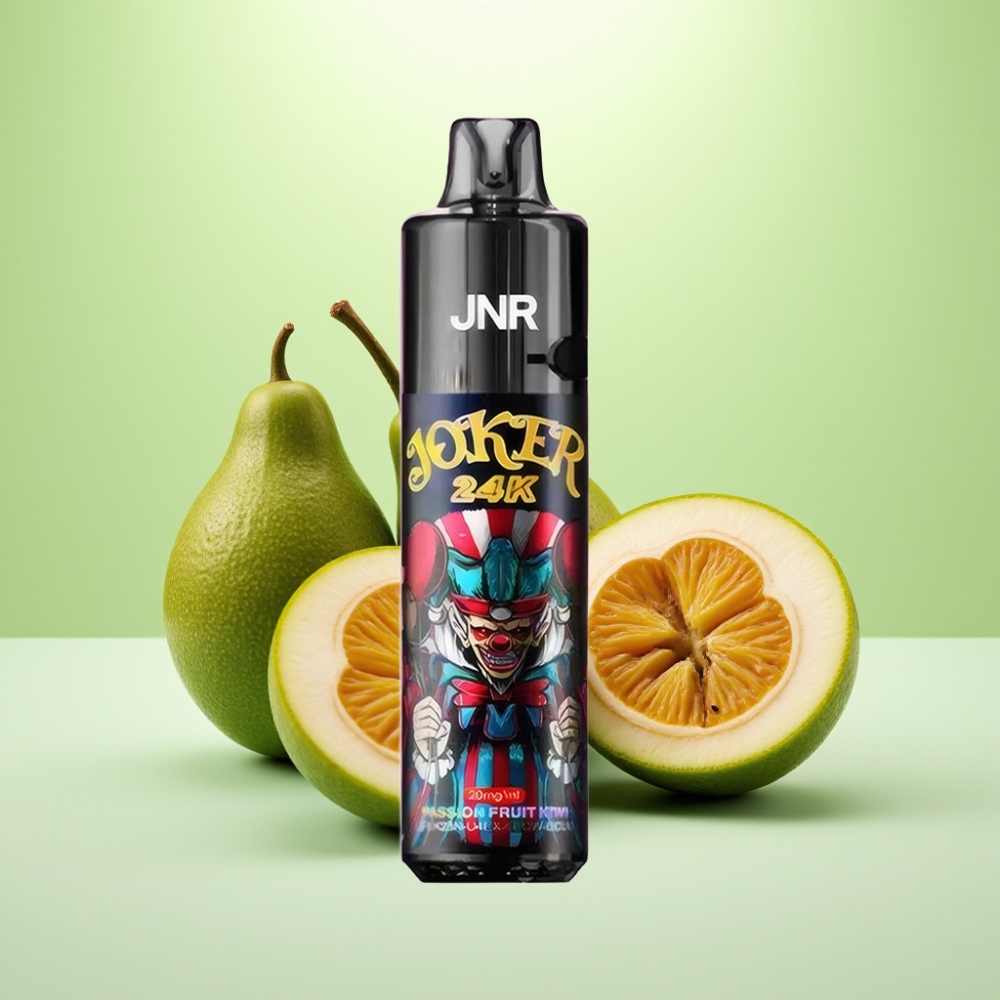 JNR Joker 24K Puffs Dispozabil Vape Passion Fruit Kiwi – 24000 Puffs, 2% Nikotin, 800mAh Baterija