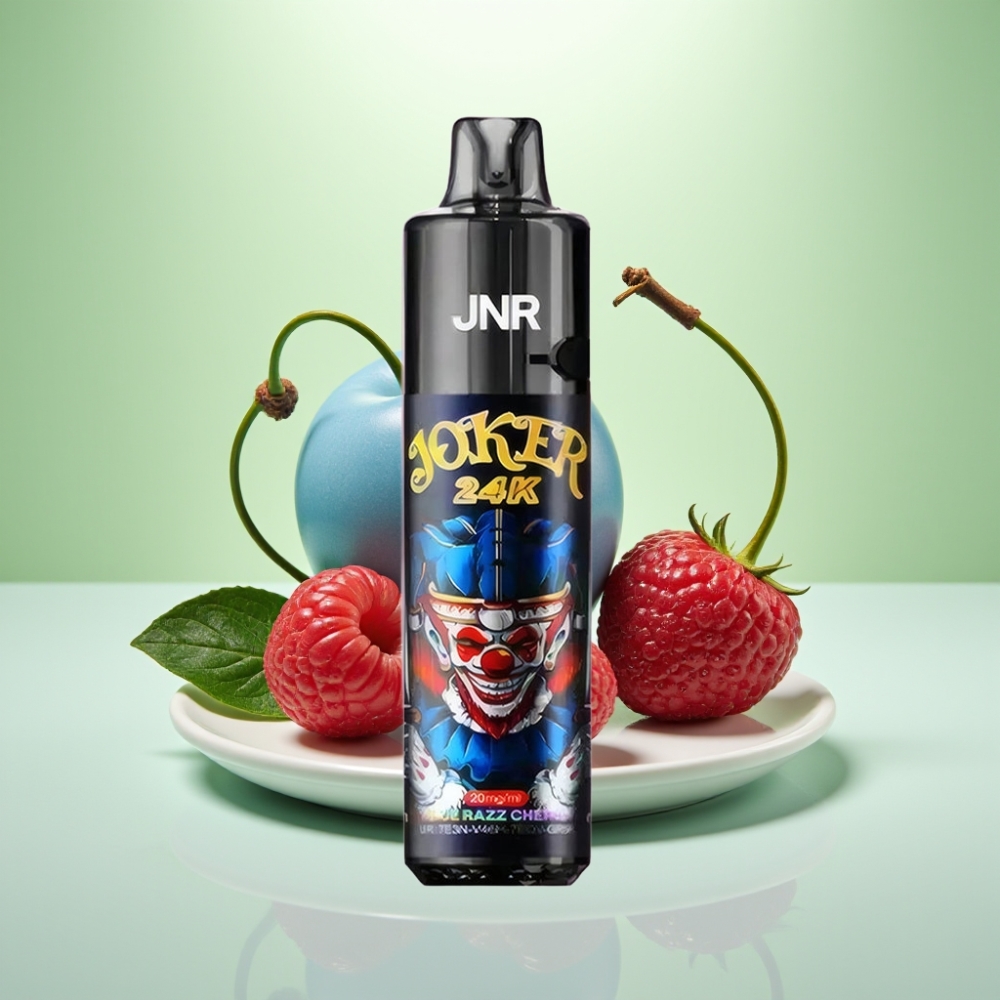 JNR Joker 24K Puffs Dispozabil Vape Plava Malina Trešnja – 24000 Pufova, 2% Nikotina, 800mAh Baterija