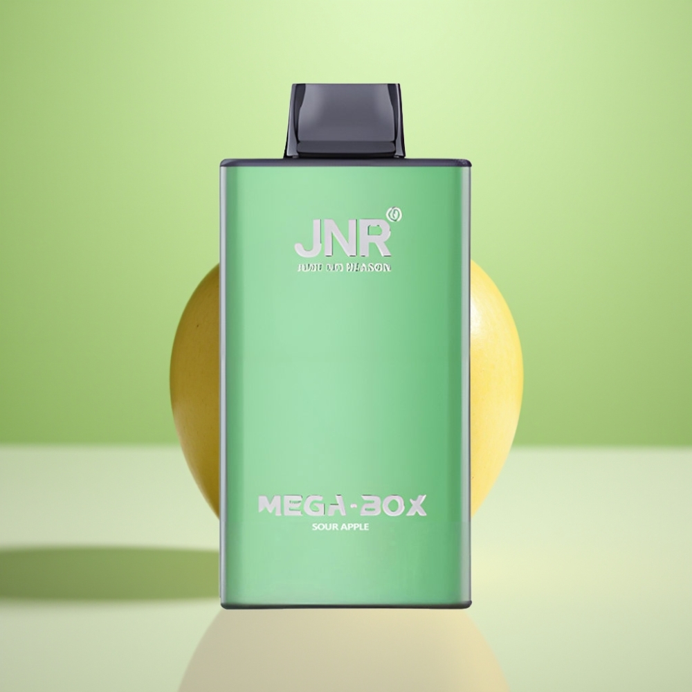 JNR Mega Box 25000 Puffs Dispozabil Vape Kisela Jabuka – 25000 pufova, 30ml tečnost, 850mAh baterija, Dual Mesh Coil