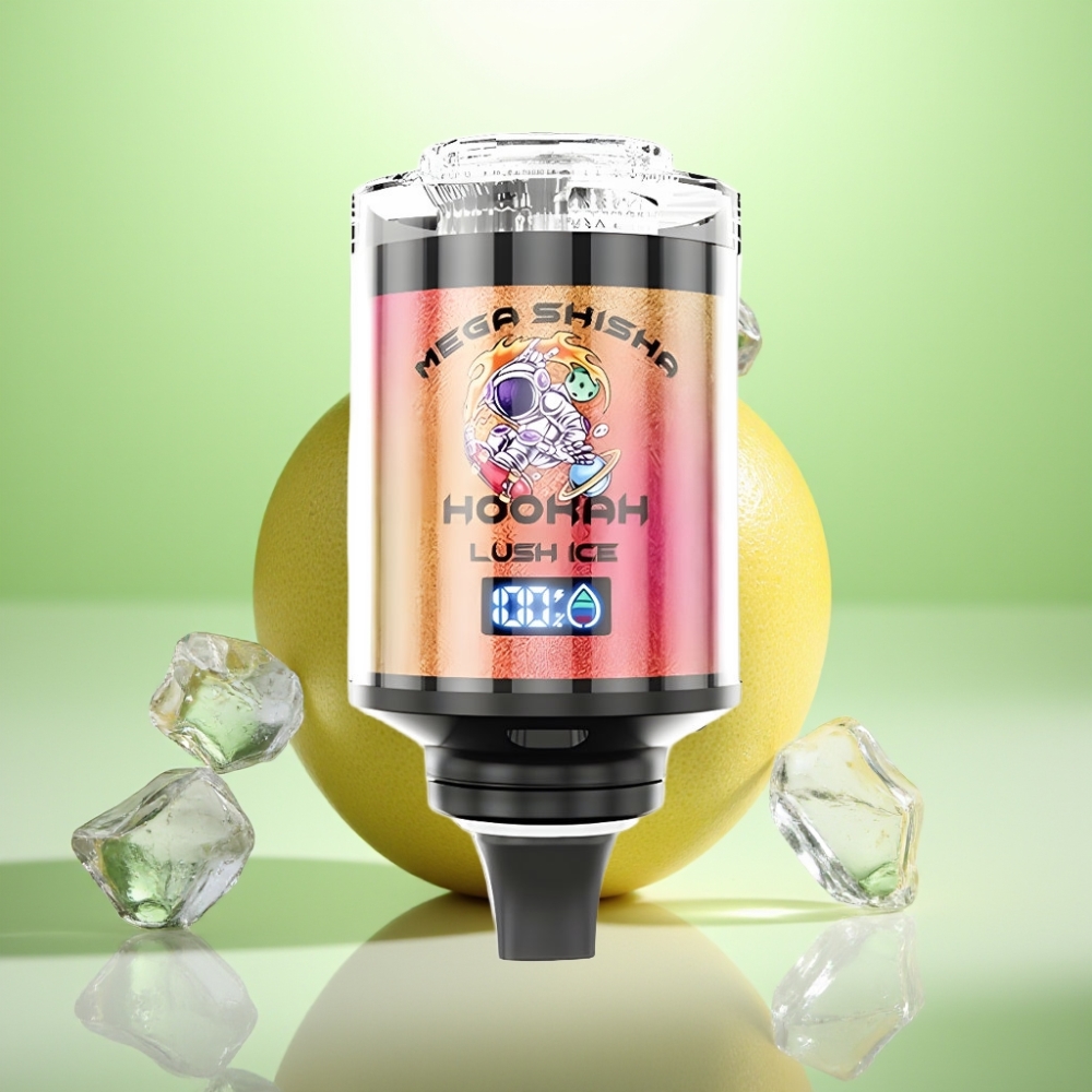JNR Mega Shisha Hookah 100K Desktop Compatibility Lush Ice - 100000 puffs, 60ml kapacitet, 2200mAh baterija, Type-C punjenje