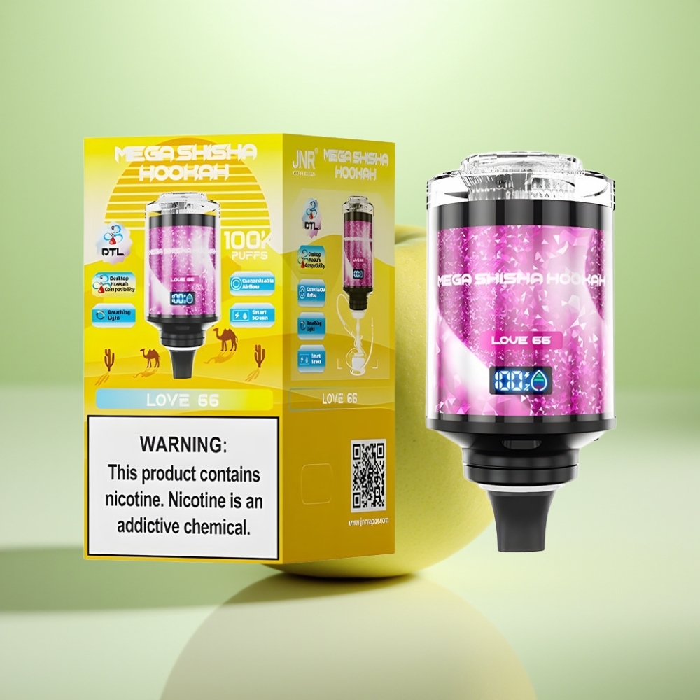 JNR Mega Shisha Hookah Desktop Compatibility 100K, 60ml, 2200mAh, Tip-C, Podesivi protok vazduha