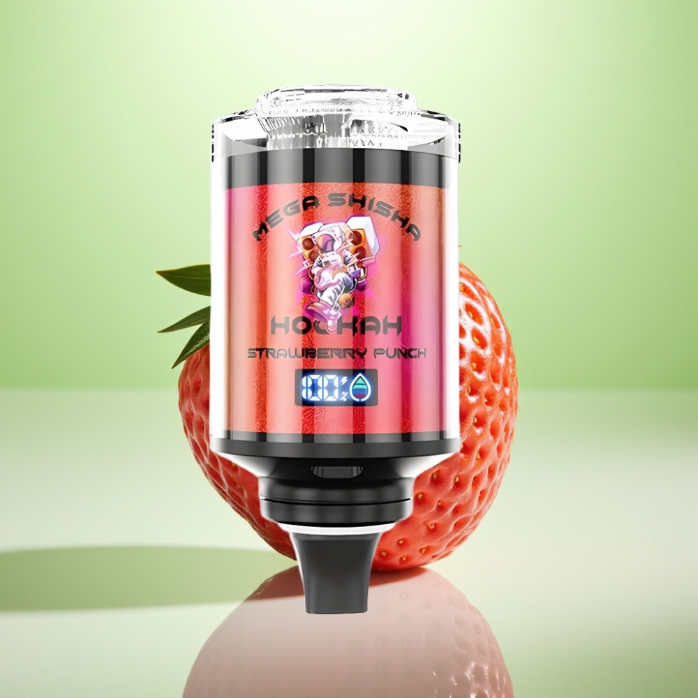 JNR Mega Shisha Hookah Desktop Kompatibilnost - Jagoda Punč, 100K pufova, 60ml tečnost, 2200mAh baterija