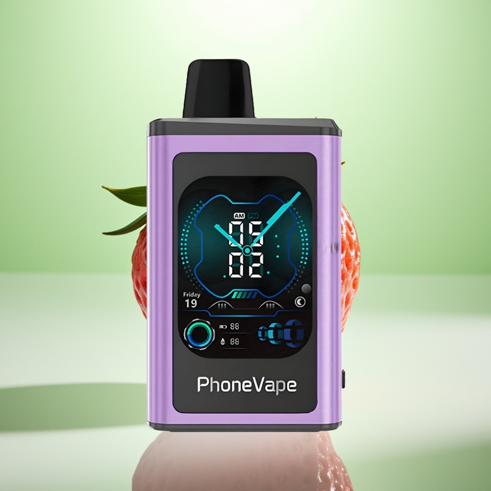 JNR PhoneVape 30000 pudi Dispozabil Vape - 850mAh, Turbo mod, podešavanje protoka vazduha, Jagoda led