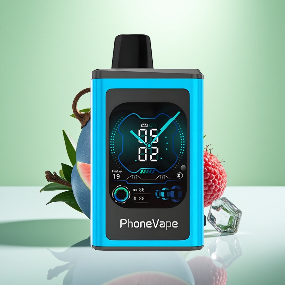 JNR PhoneVape 30000 puffs Dispozabil Vape Plava Malina Led, 850mAh, Turbo Mod, Podešavanje protoka vazduha, 30000 pufova