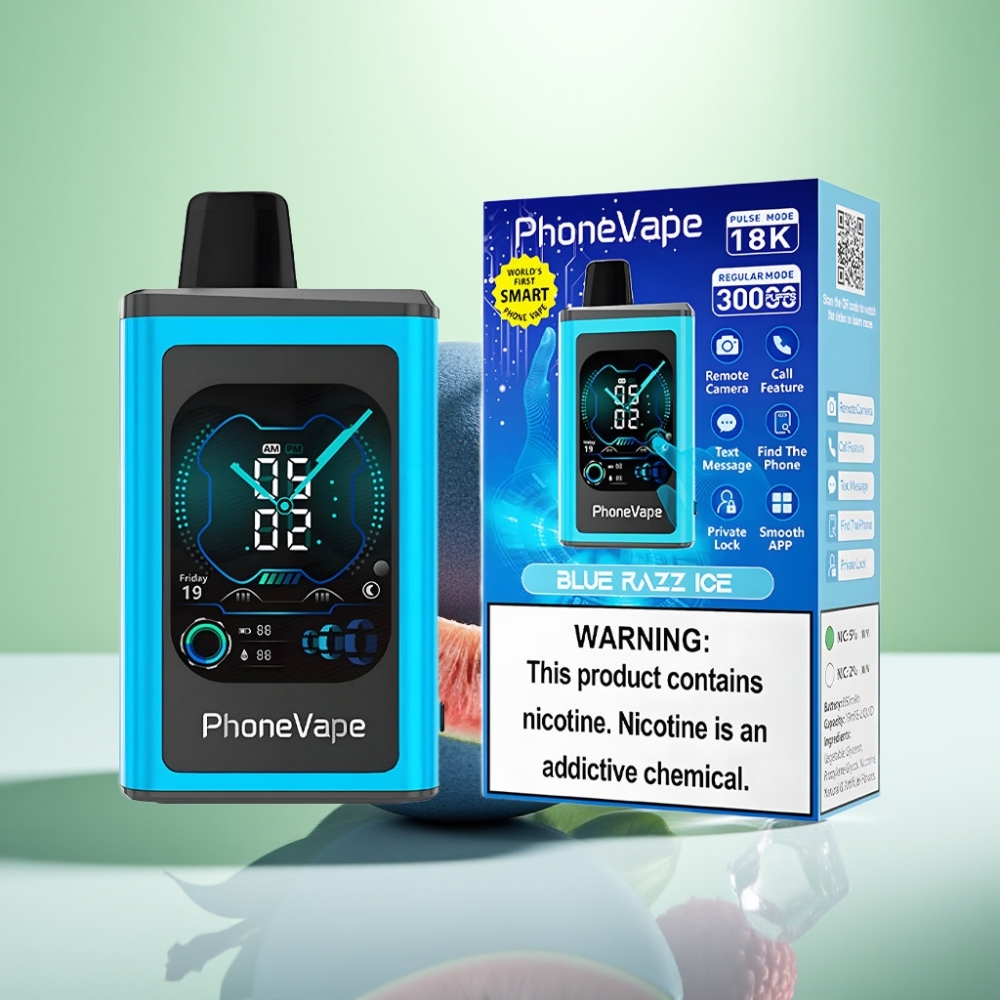 JNR PhoneVape 30000 puffs Dispozabil Vape Plava Malina Led, 850mAh, Turbo Mod, Podešavanje protoka vazduha, 30000 pufova