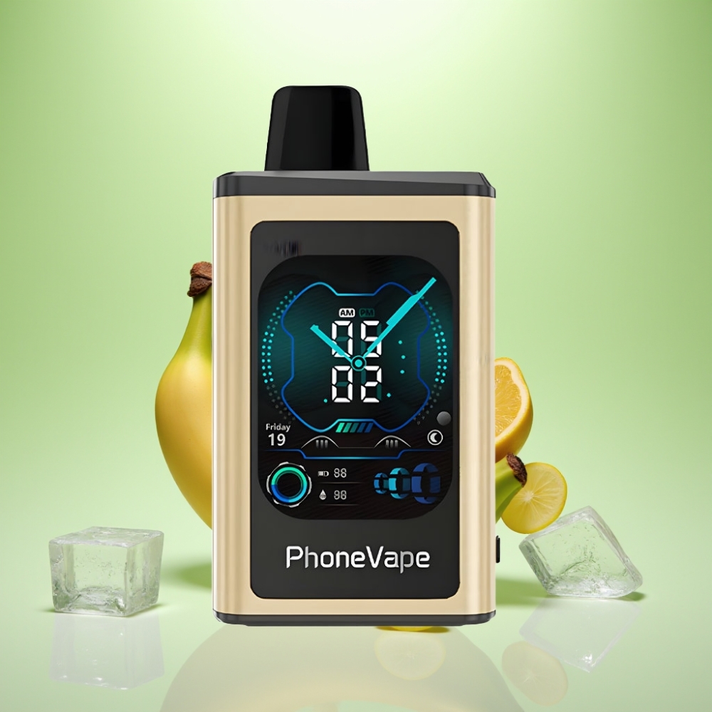 JNR PhoneVape 30000 pufova Dispozabil Vape - 850mAh, Turbo Mode, Banana Ice