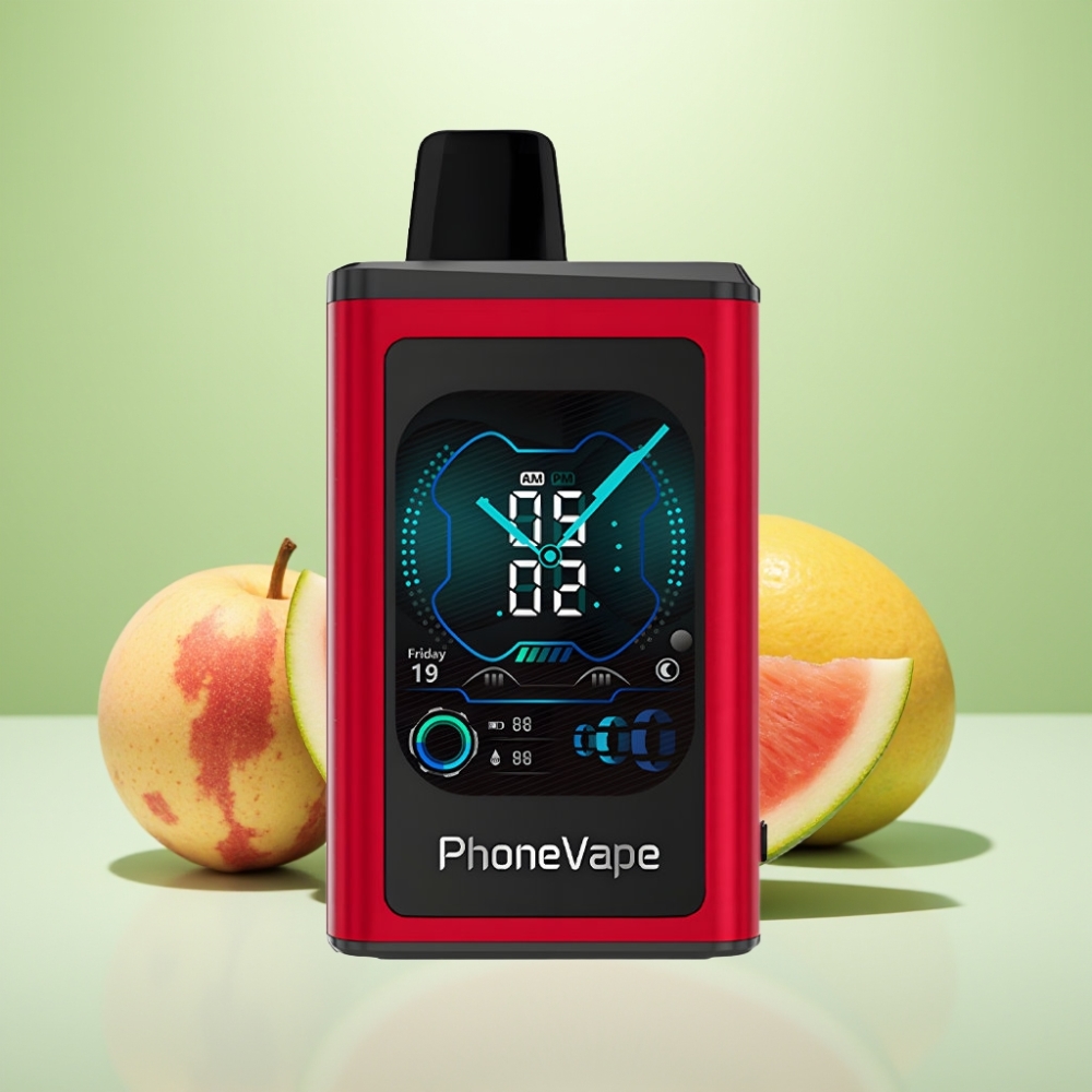 JNR PhoneVape 30000 pufova Dispozabil Vape - 850mAh Type-C, Turbo Mode, Peč Mango Lubenica