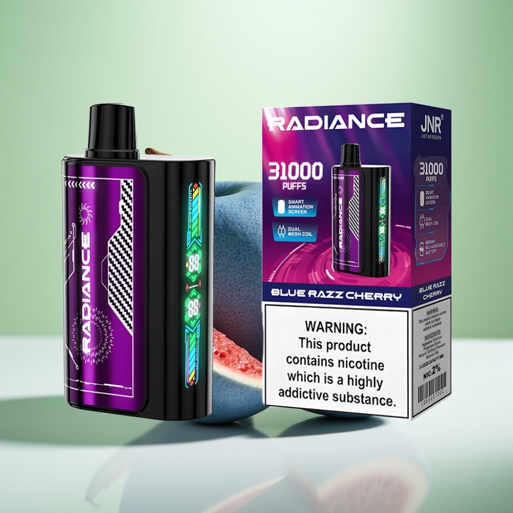 JNR Radiance 31000 Puffs Dispozabil Vape PLAVA MALINA TREŠNJA – 28ml tečnost, 950 mAh baterija, Tip-C punjenje