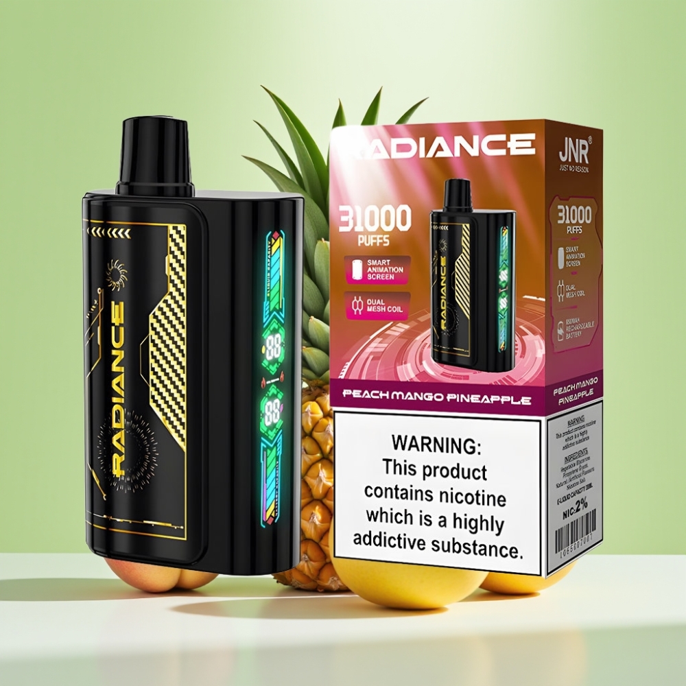 JNR Radiance 31000 Pufova Jednokratna Vape - Breskva Mango Ananas, 28ml tečnost, 950 mAh baterija