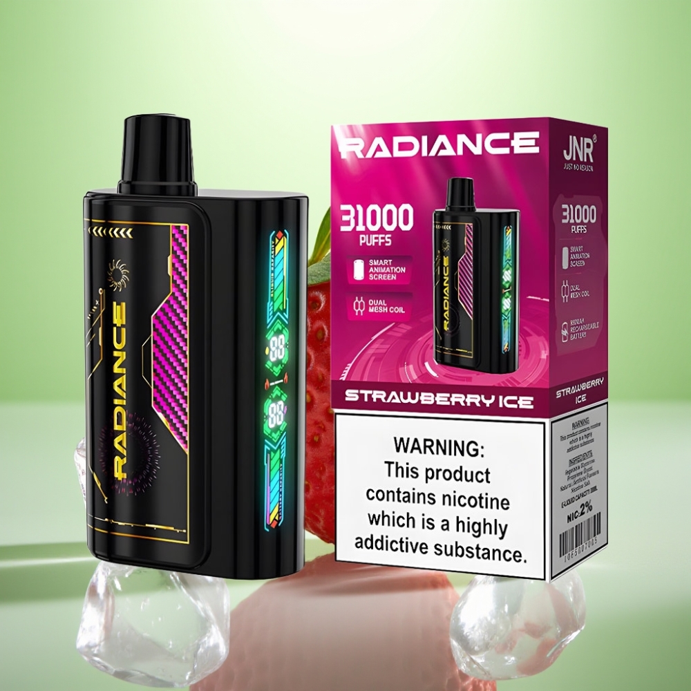 JNR Radiance 31000 Pufova Jednokratna Vape Jagoda Led, 28ml tečnost, 950 mAh baterija, 2% nikotina