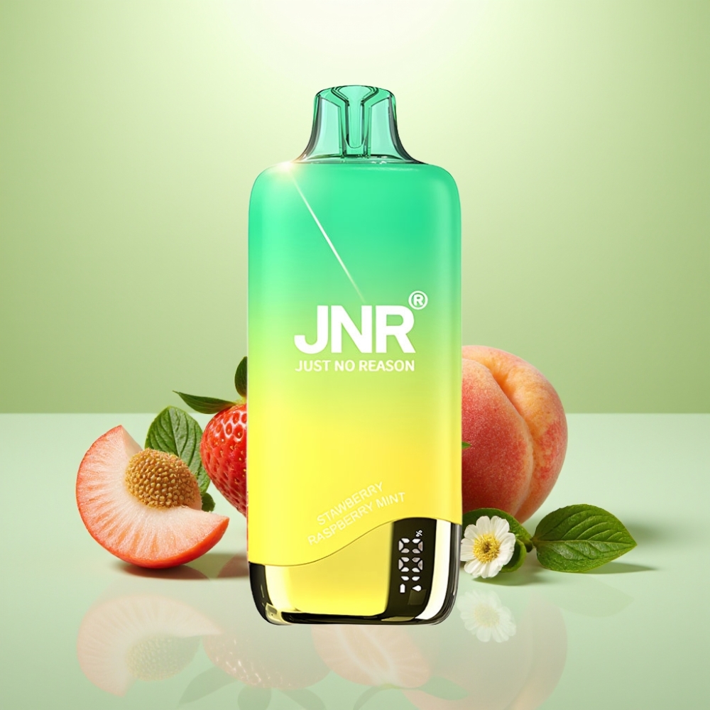 JNR Rainbow 10500 Pufova Dispozabil Vape Jagoda Breskva Nana – 10500 Pufova, 18ml, 600mAh