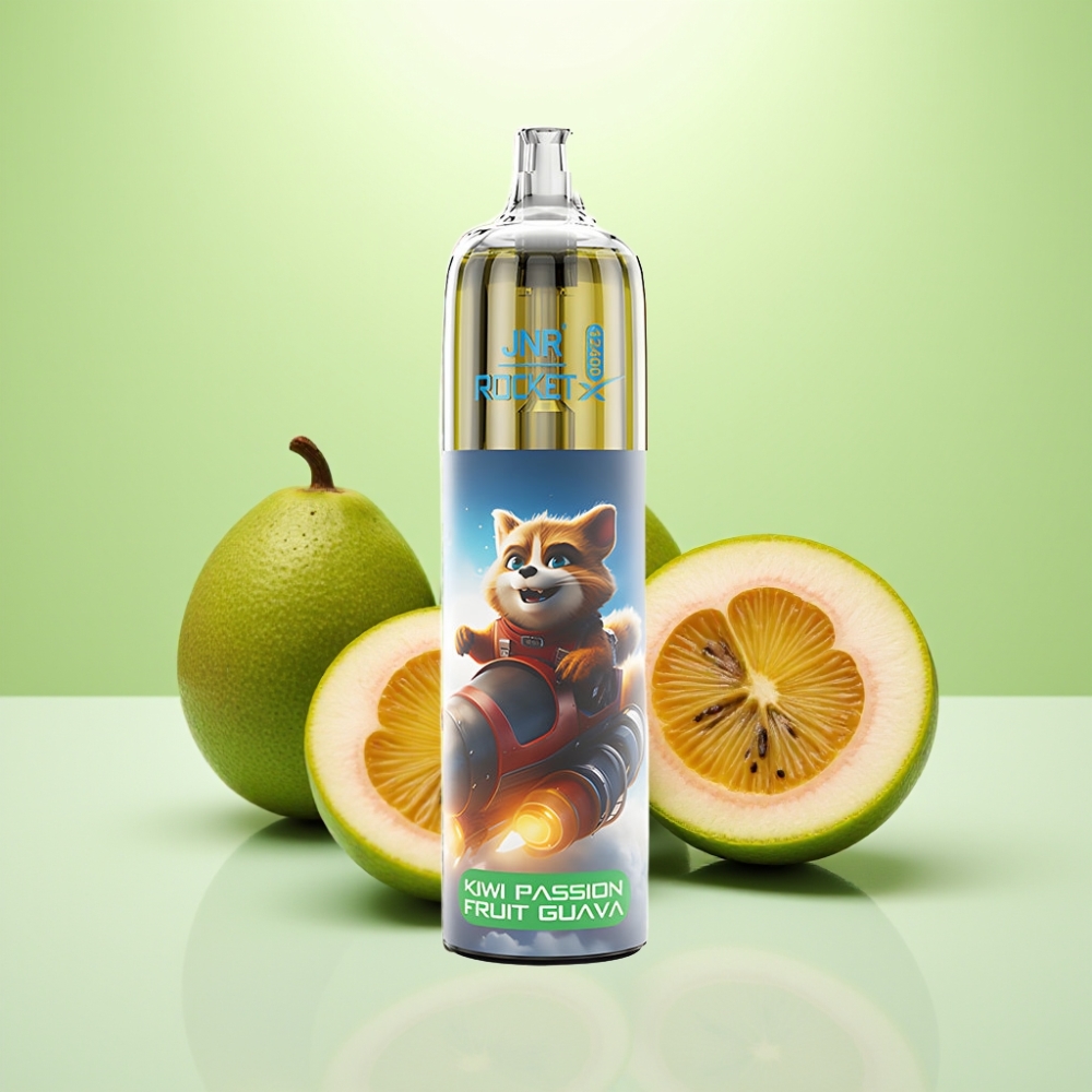 JNR Rocket-X 12400 Puffs Dispozabil Vape Kiwi Pasija Guava sa Podešavanjem Protoka Vazduha, RGB Svetlima i 850mAh Baterijom