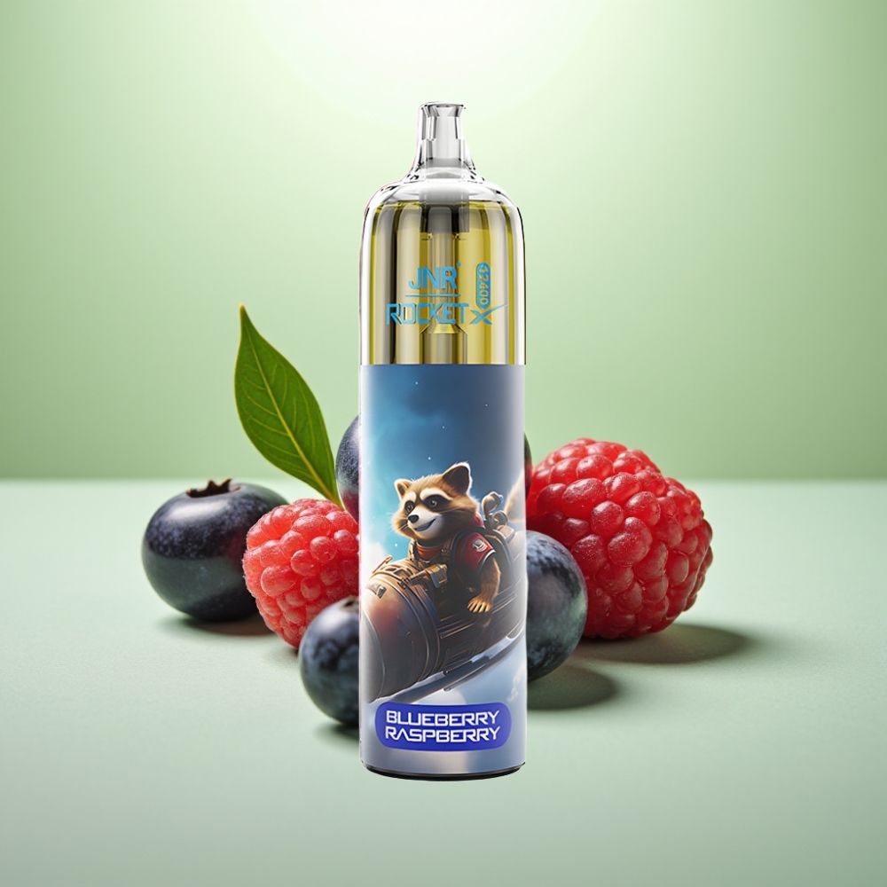 JNR Rocket-X 12400 Pufova Dispozabil Vape Borovnica Malina, Podešavanje Protoka Vazduha, RGB Svetla, 850mAh Baterija
