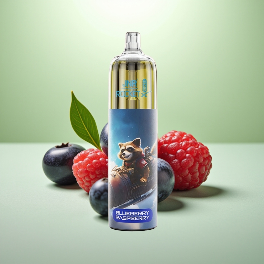 JNR Rocket-X 12400 Pufova Dispozabil Vape Borovnica Malina, Podešavanje Protoka Vazduha, RGB Svetla, 850mAh Baterija