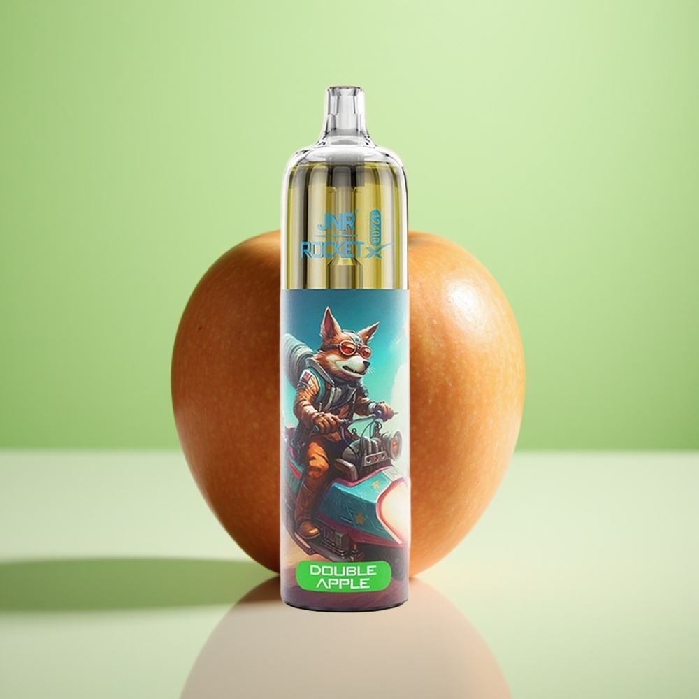 JNR Rocket-X 12400 Pufova Dispozabil Vape Dvostruka Jabuka sa Podešavajucim Protokom Vazduha, RGB svetlima, 850mAh Baterijom