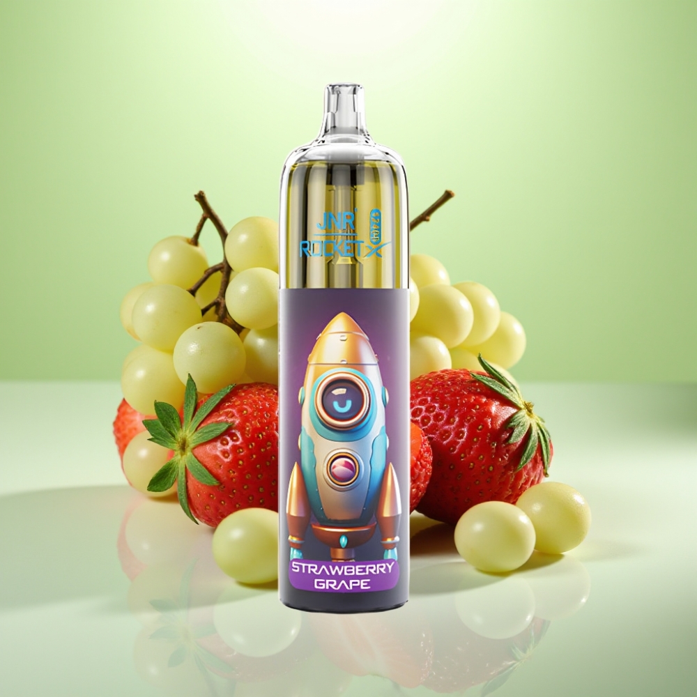JNR Rocket-X 12400 Pufova Dispozabil Vape Jagoda Grožđe - Podesivi protok vazduha, RGB svetla, 25ml tečnosti