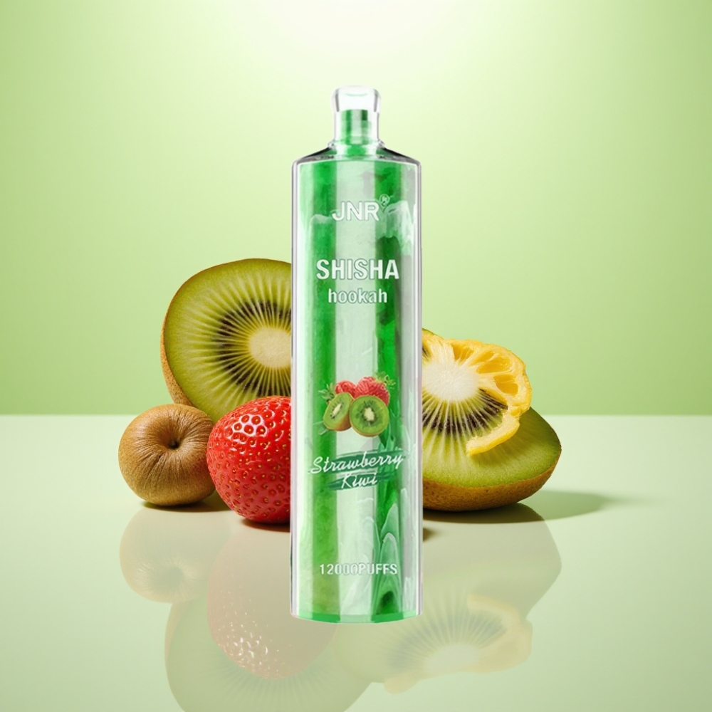 JNR Shisha Hookah 12000 Puffs Dispozabil Vape Jagoda-Kivi, 750mAh, 24ml, 0.6 Ohm mesh coil