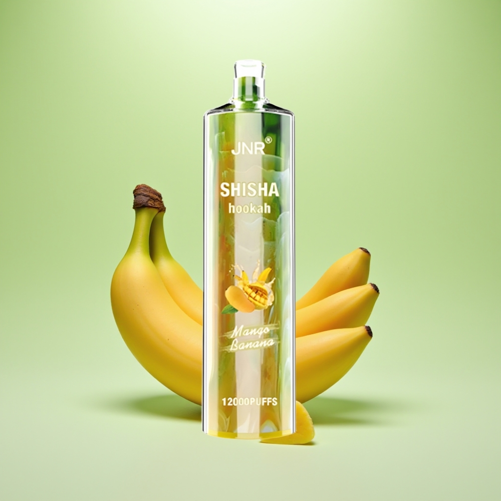 JNR Shisha Hookah 12000 Puffs Dispozabil Vape Mango Banana – 12000 Puffs, 750mAh, 24ml, 0.6 Ohm