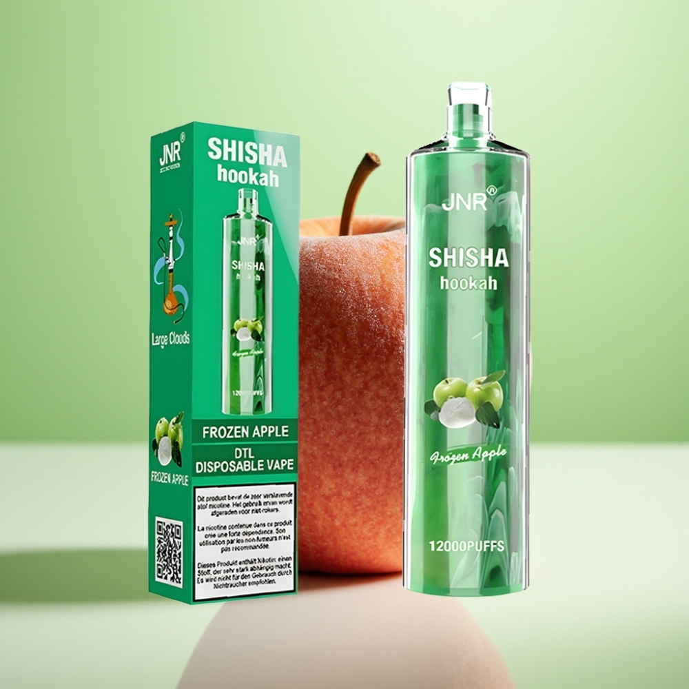 JNR Shisha Hookah 12000 Puffs Dispozabilna Vejp – 24ml, 750mAh, Type-C, Zamrznuta Jabuka