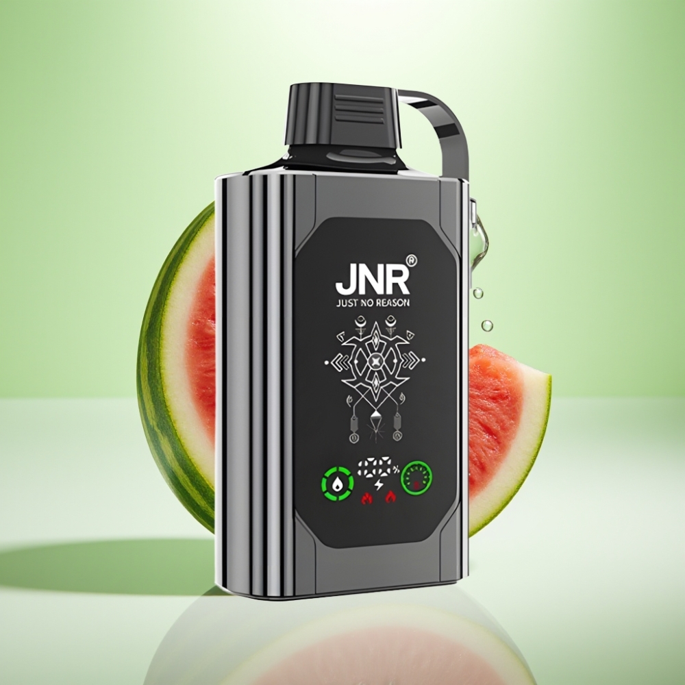 JNR Shisha Hookah Box 20500 Puffs Dispozabilna Vape Lubenica Led, HD Display, 1000mAh, Type-C