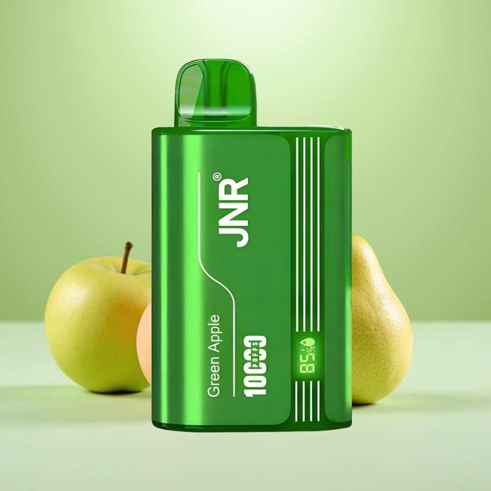 JNR Tank 10000 Puffs Dispozabil Vape Zeleno Jabuke Breskva Kruška – 20ml Kapacitet, Digitalni Display, Dual Mesh Coil