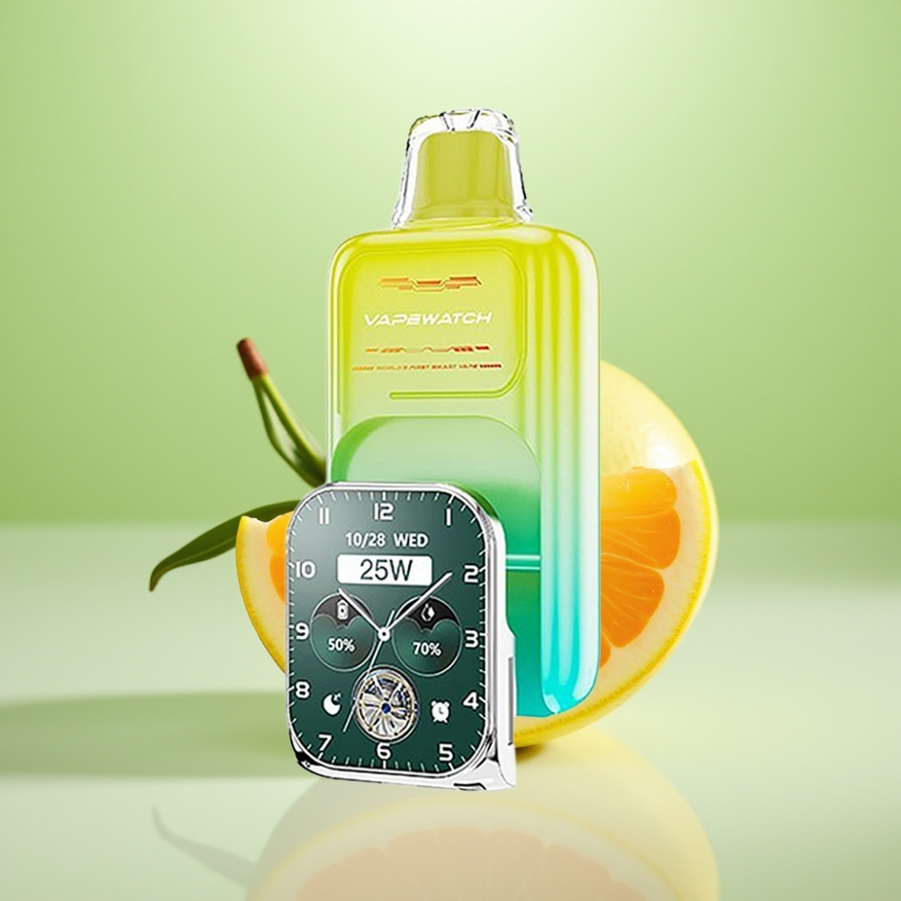 JNR VapeWatch 30000 Puffs – 30,000 puffs, 1000mAh, 19mL, Dual Mesh Coil, Narandža Mango