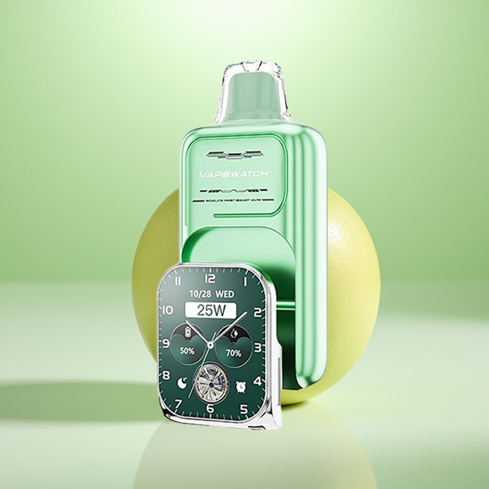 JNR VapeWatch 30000 Puffs Dispozabil Vape Majami Mint – 30.000 pufova, 1000mAh, 19mL, Dual Mesh Coil, Type-C punjenje