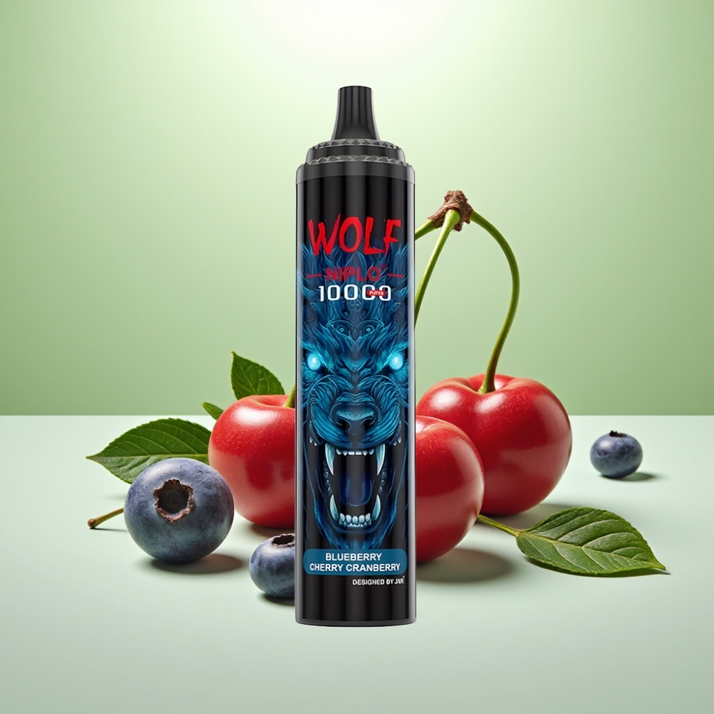 JNR Wolf Niplo 10000 Puffs Dispozabil Vape Borovnica Trešnja Brusnica – 20ml, 650mAh, Type-C