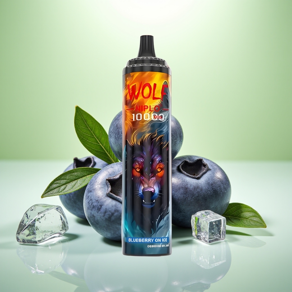 JNR Wolf Niplo 10000 Puffs Dispozabil Vape Borovnica na ledu – 20ml, 5%, Type-C
