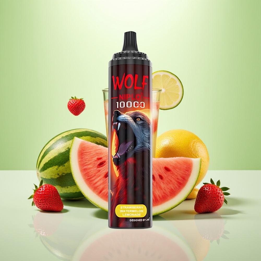 JNR Wolf Niplo 10000 Puffs Dispozabil Vape Jagoda Lubenica Limunada – 10000 Puffs, 20ml, Type-C