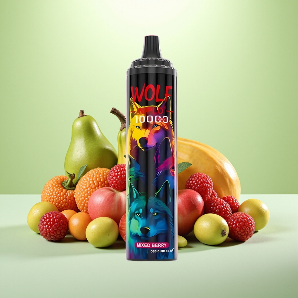 JNR Wolf Niplo 10000 Puffs Dispozabil Vape Mešovito bobičasto voće – 10000 Puffs, 20ml, 5% nikotina, Type-C punjenje