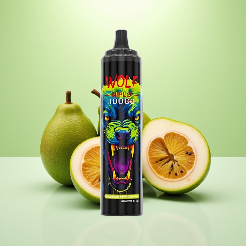 JNR Wolf Niplo 10000 Puffs Dispozabil Vape Straški Kivi Guava – 20ml, 650mAh, Type-C