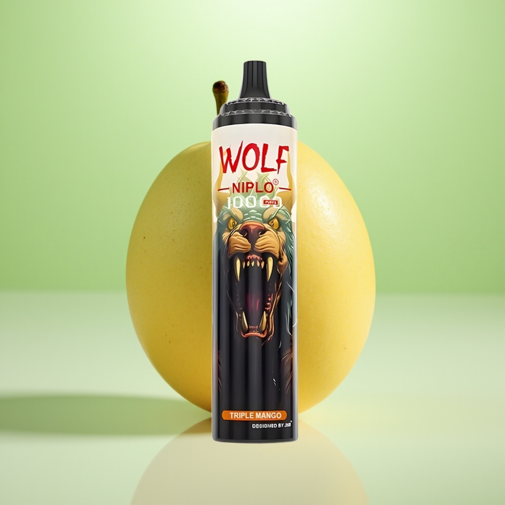 JNR Wolf Niplo 10000 Puffs Dispozabilni Vape Trostruki Mango – 20ml, 650mAh, Type-C
