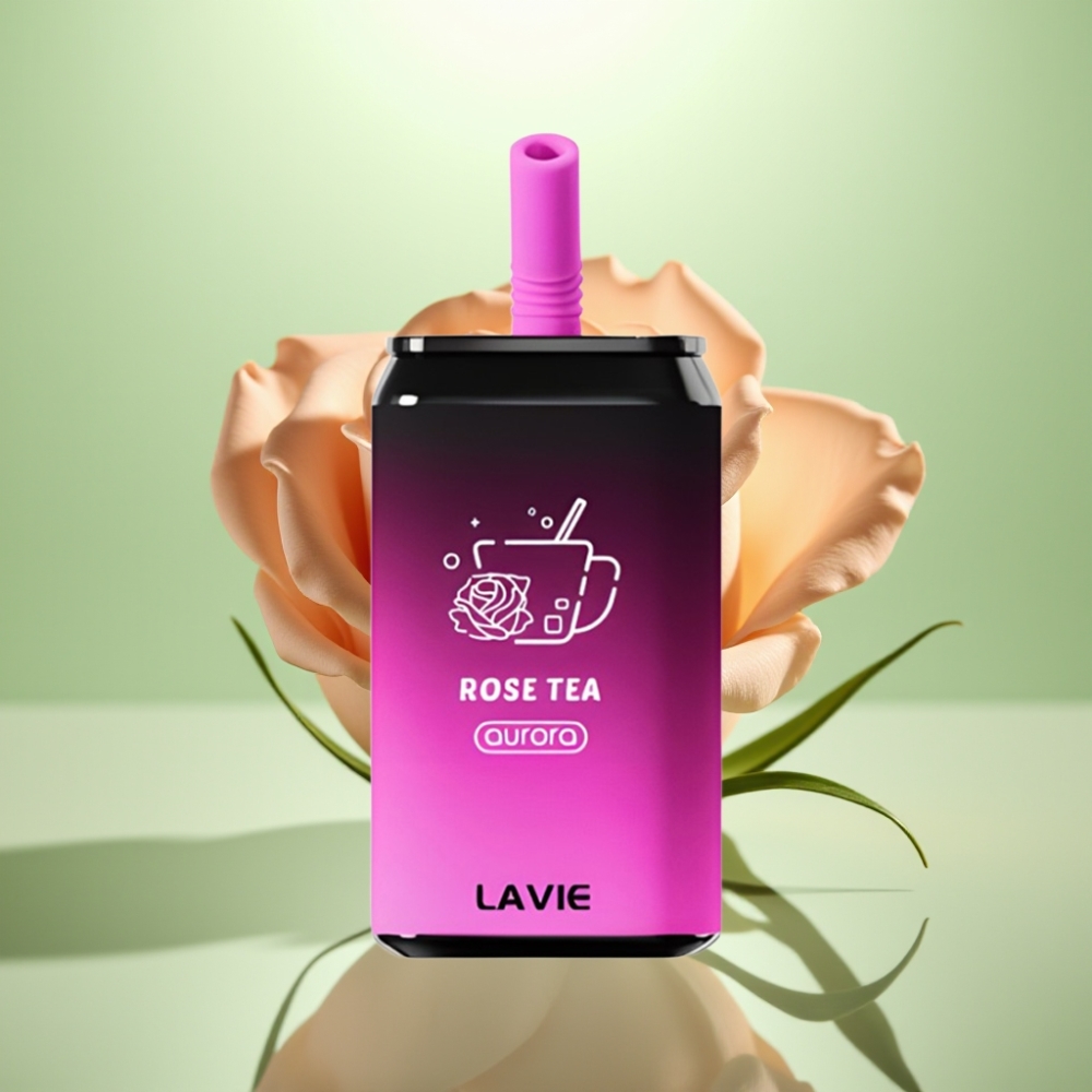 LAVIE Aurora 11000 Puffs Dispozabil Vape Ruža Čaj – 22ML, 650mAh, 11000 Pufova, Tip-C punjenje