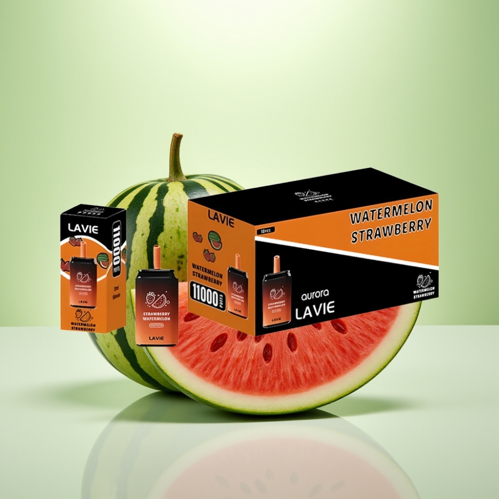 LAVIE Aurora 11000 Puffs Dizpozejbyl vejp Jagoda Lubenica – 11000 Pufova, 22ML, 650mAh