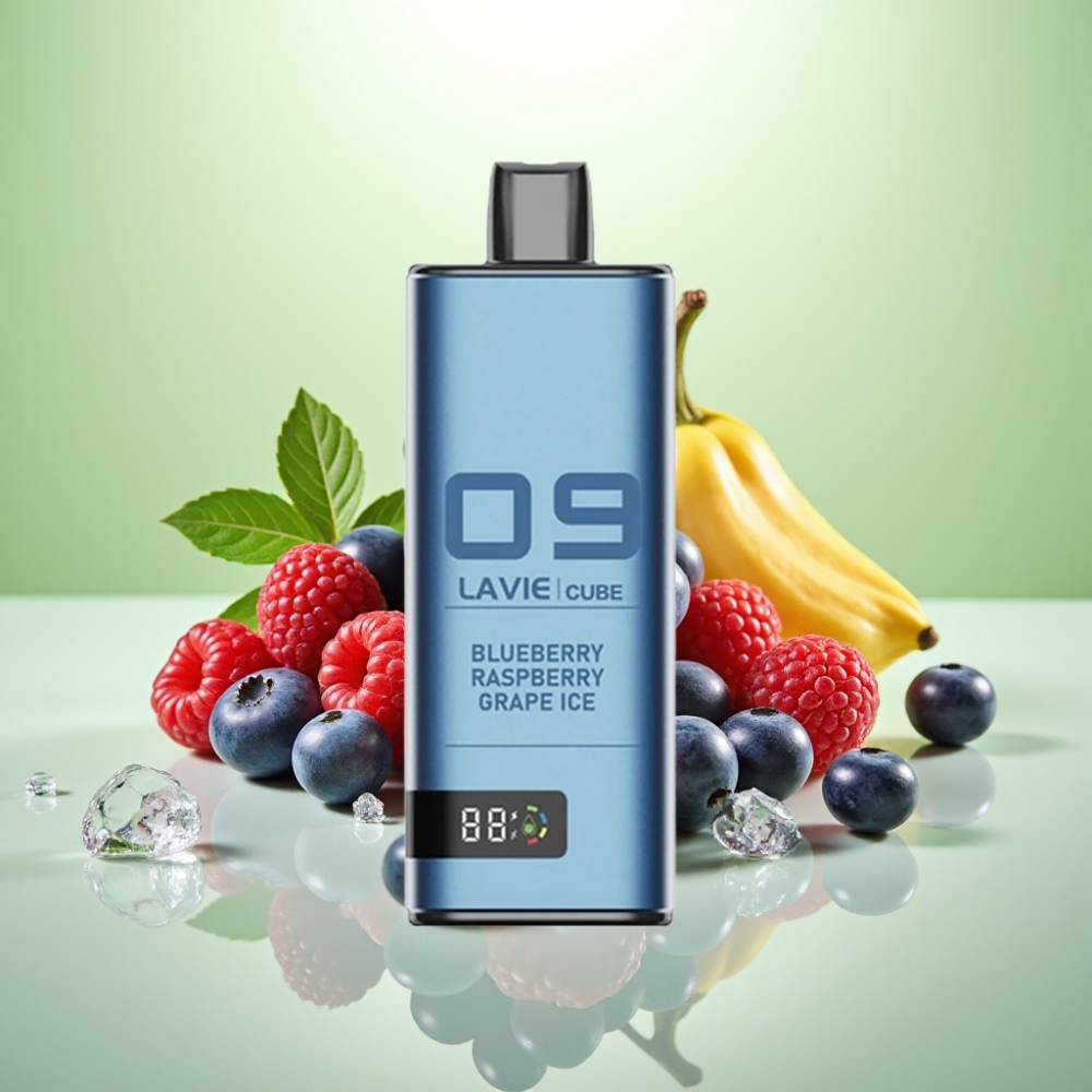 Lavie Cube 20000 Puffs Dispozabil Vape Borovnica Malina Grožđe Ice – 28ML, 5% nikotina, Type C punjenje