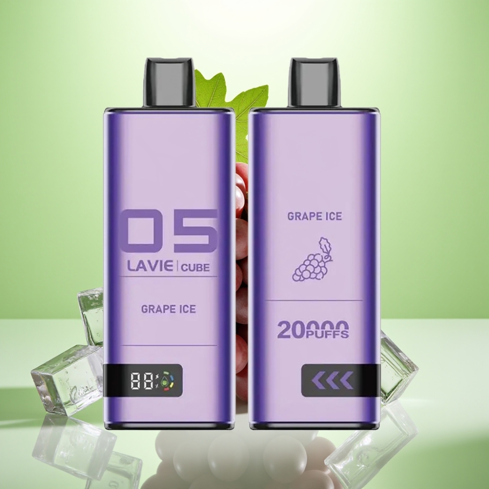 Lavie Cube 20000 Puffs Dispozabil Vape Grozdena Led 28ML, 2%/5%, Type C