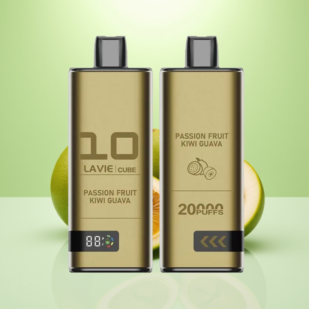 Lavie Cube 20000 Puffs Dispozabil Vape Passion Fruit Kiwi Guava – 28ML, 5% nikotina, Type C punjenje