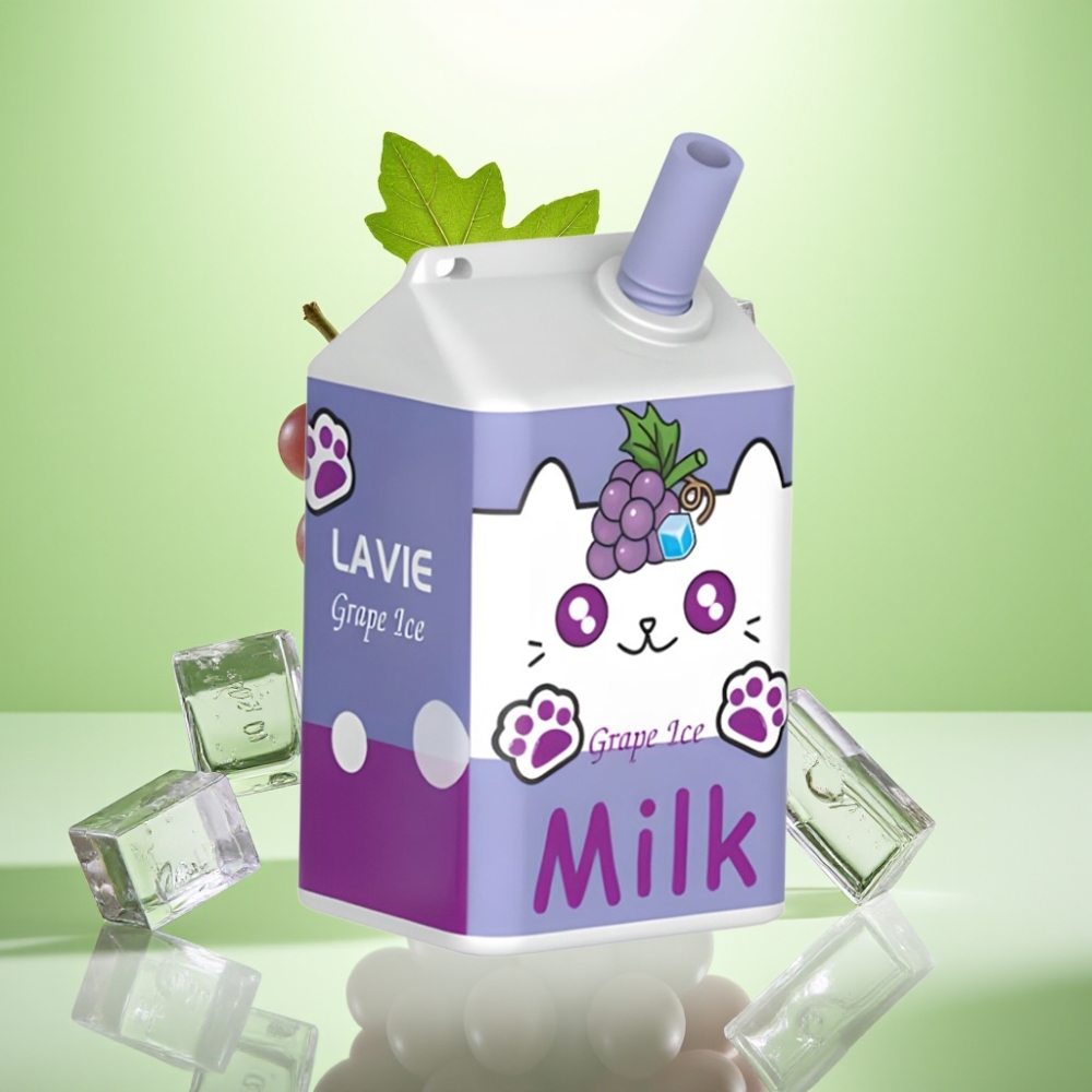 LAVIE Milk 7000 Puffs Dispozabil Vape Grožđe Led 0% 2% 5% nikotina, 16ML, 600mAh