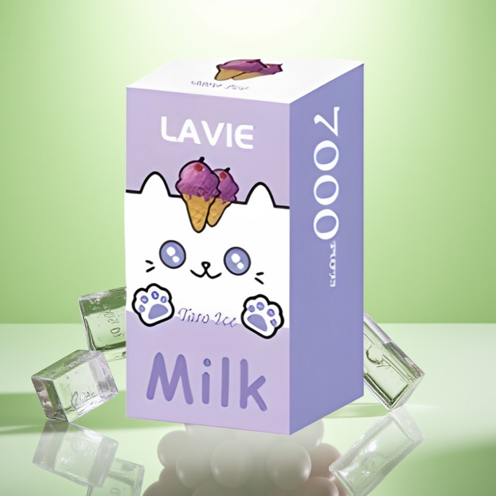 LAVIE Milk 7000 Puffs Dispozabil Vape Grožđe Led 0% 2% 5% nikotina, 16ML, 600mAh