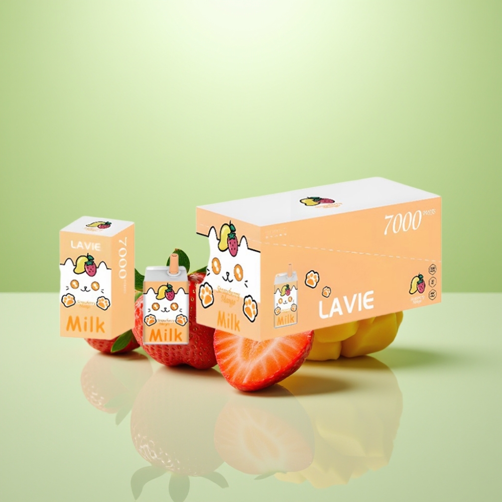 LAVIE Milk 7000 Puffs Dispozabil Vape Jagoda Mango – 16ML, 600mAh, 7000 Pufova